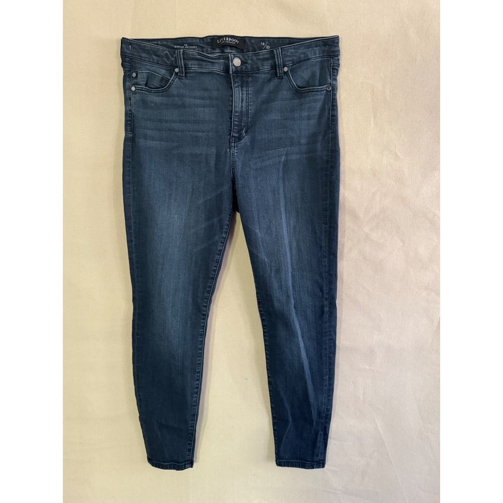 Liverpool Los Angeles The Ankle Skinny Jeans Size 16/33 Dark Wash MSRP $89 - Picture 1 of 7
